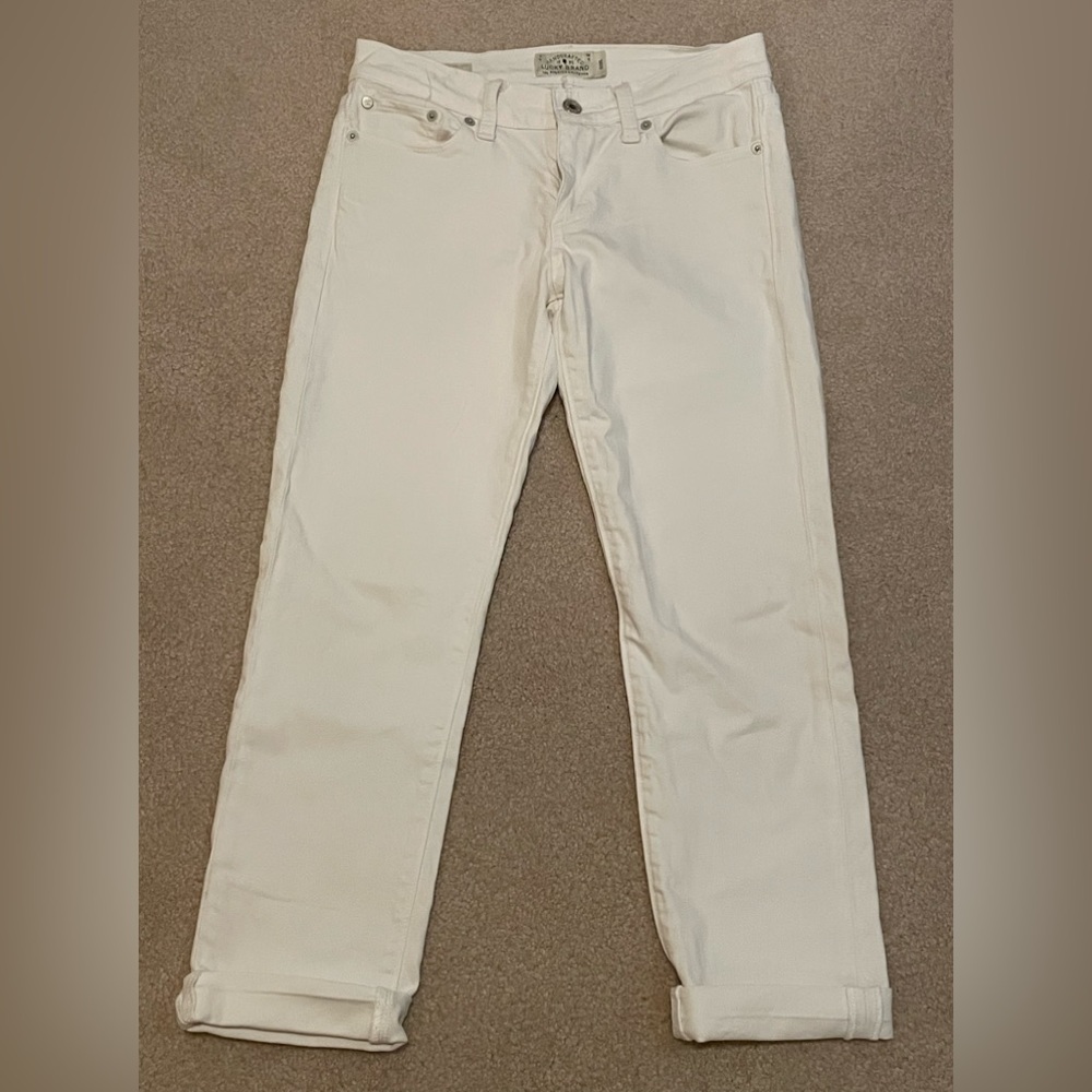Lucky Brand Women’s Slim Straight Jeans in White
